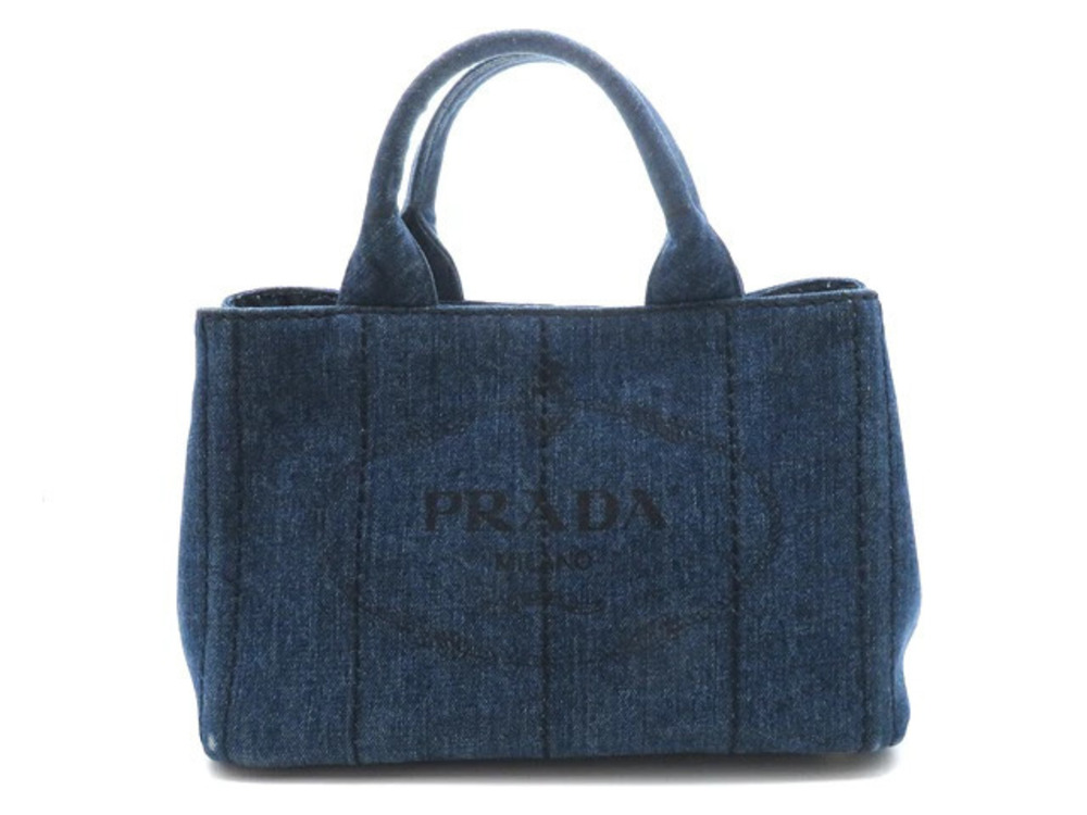 Prada Canapa Tote Bag Denim